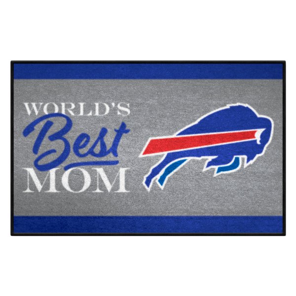 FanMats® - "World's Best Mom" Buffalo Bills 19" x 30" Nylon Face Starter Mat