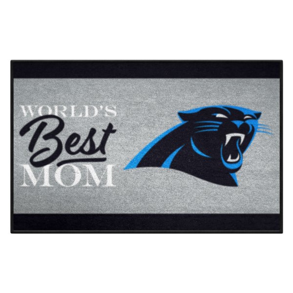 FanMats® - "World's Best Mom" Carolina Panthers 19" x 30" Nylon Face Starter Mat