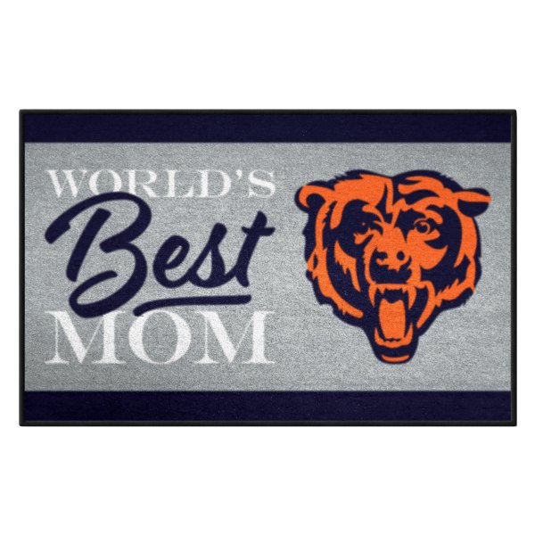FanMats® - "World's Best Mom" Chicago Bears 19" x 30" Nylon Face Starter Mat