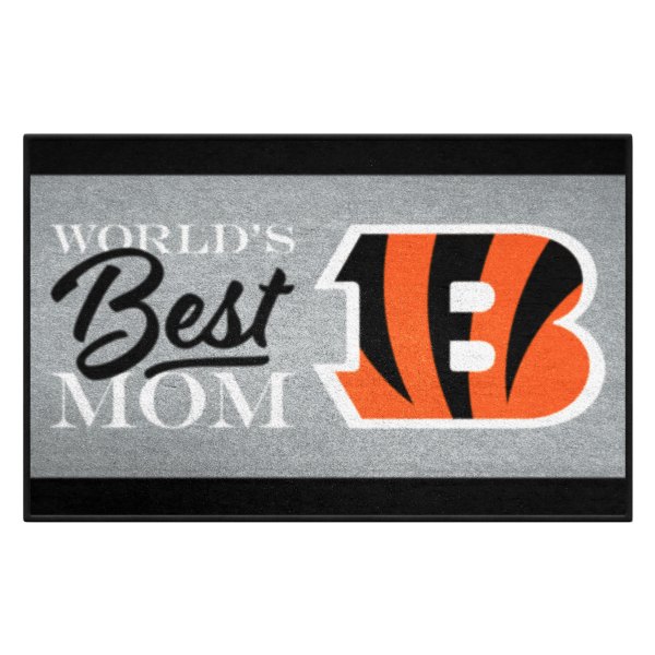 FanMats® - "World's Best Mom" Cincinnati Bengals 19" x 30" Nylon Face Starter Mat