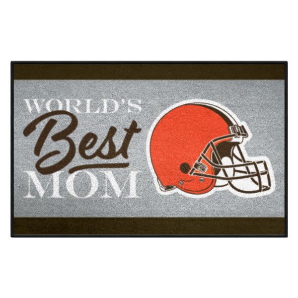 FanMats® - "World's Best Mom" Cleveland Browns 19" x 30" Nylon Face Starter Mat