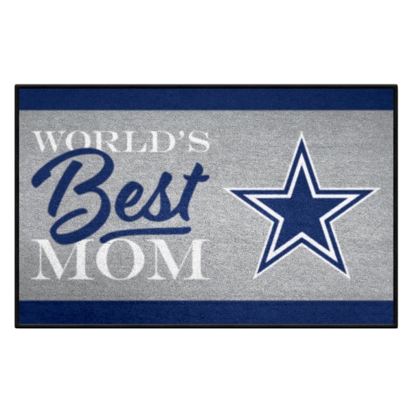 FanMats® - "World's Best Mom" Dallas Cowboys 19" x 30" Nylon Face Starter Mat