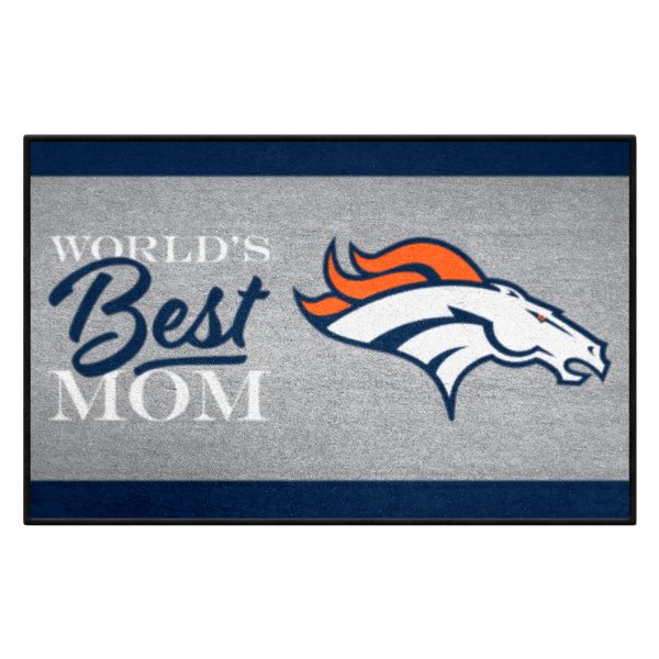 FanMats® - "World's Best Mom" Denver Broncos 19" x 30" Nylon Face Starter Mat