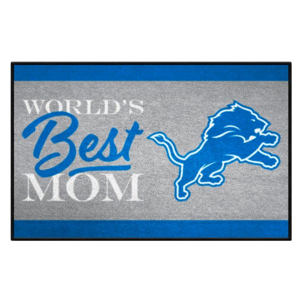 FanMats® - "World's Best Mom" Detroit Lions 19" x 30" Nylon Face Starter Mat