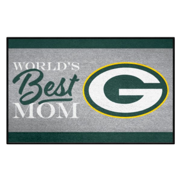 FanMats® - "World's Best Mom" Green Bay Packers 19" x 30" Nylon Face Starter Mat