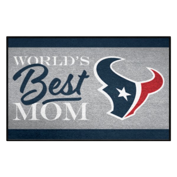 FanMats® - "World's Best Mom" Houston Texans 19" x 30" Nylon Face Starter Mat