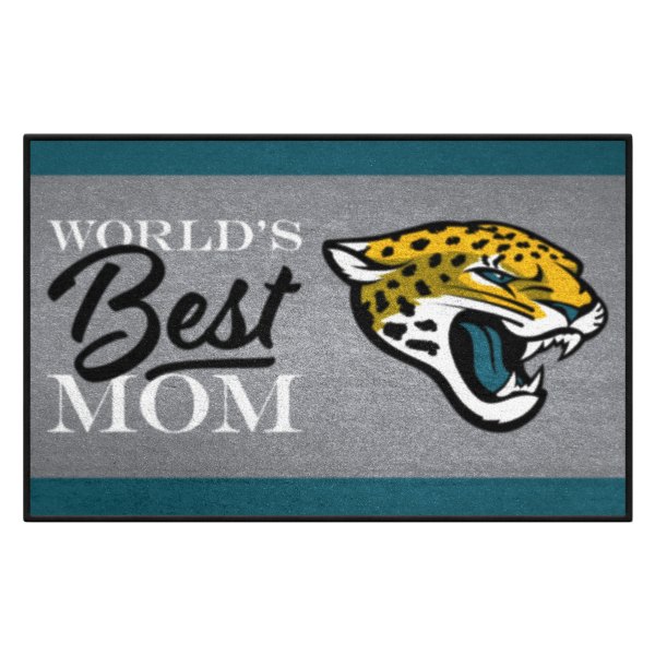 FanMats® - "World's Best Mom" Jacksonville Jaguars 19" x 30" Nylon Face Starter Mat