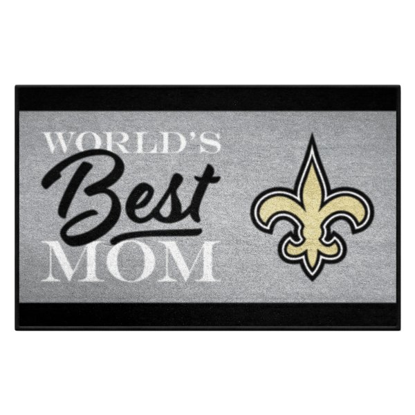 FanMats® - "World's Best Mom" New Orleans Saints 19" x 30" Nylon Face Starter Mat