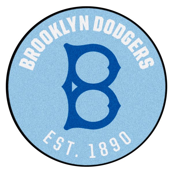 FanMats® - Cooperstown Retro Collection 1944 Brooklyn Dodgers 27.6" Dia Nylon Face Starter Mat
