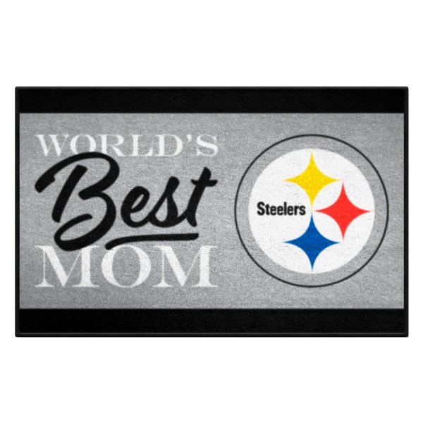 FanMats® - "World's Best Mom" Pittsburgh Steelers 19" x 30" Nylon Face Starter Mat