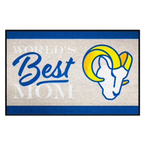 FanMats® - "World's Best Mom" Los Angeles Rams 19" x 30" Nylon Face Starter Mat