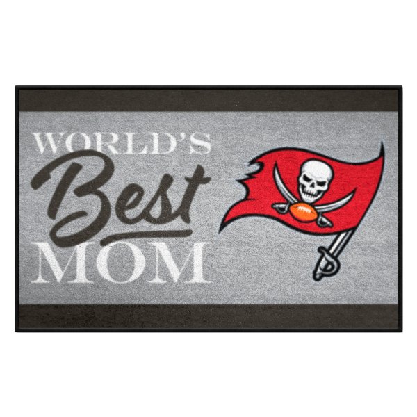FanMats® - "World's Best Mom" Tampa Bay Buccaneers 19" x 30" Nylon Face Starter Mat