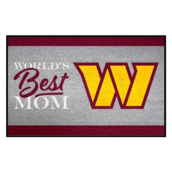 FanMats® - "World's Best Mom" Washington Football Team 19" x 30" Nylon Face Starter Mat