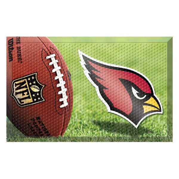 FanMats® - Arizona Cardinals 19" x 30" Rubber Scraper Door Mat with "Cardinal" Logo