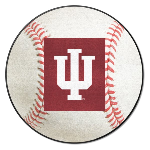 FanMats® - Indiana University 27" Dia Nylon Face Baseball Ball Floor Mat with "IU" Logo