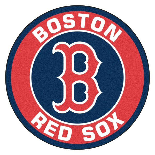 FanMats® - Boston Red Sox 27" Dia Nylon Face Floor Mat with "B" Logo