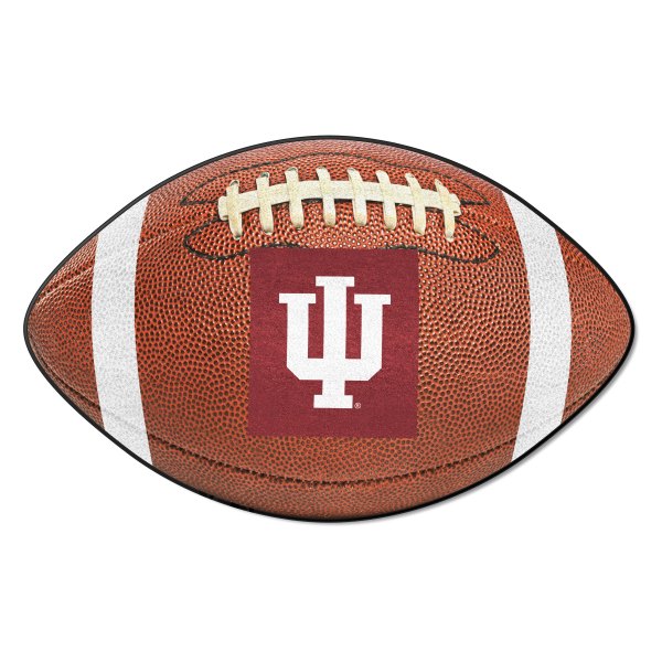 FanMats® - Indiana University 20.5" x 32.5" Nylon Face Football Ball Floor Mat with "IU" Logo