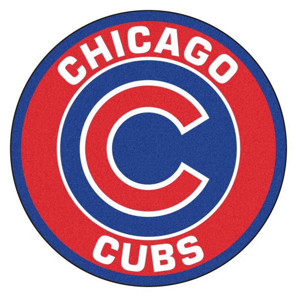 FanMats® - Chicago Cubs 27" Dia Nylon Face Floor Mat with "Circular Cubs" Primary Logo
