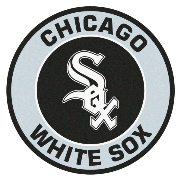 FanMats® - Chicago White Sox 27" Dia Nylon Face Floor Mat with "Sox" Primary Logo