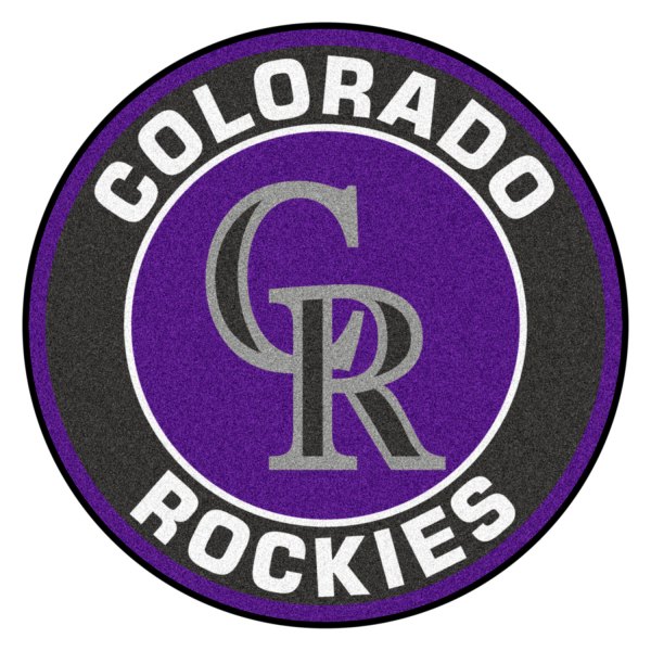 FanMats® - Colorado Rockies 27" Dia Nylon Face Floor Mat with "CR" Logo