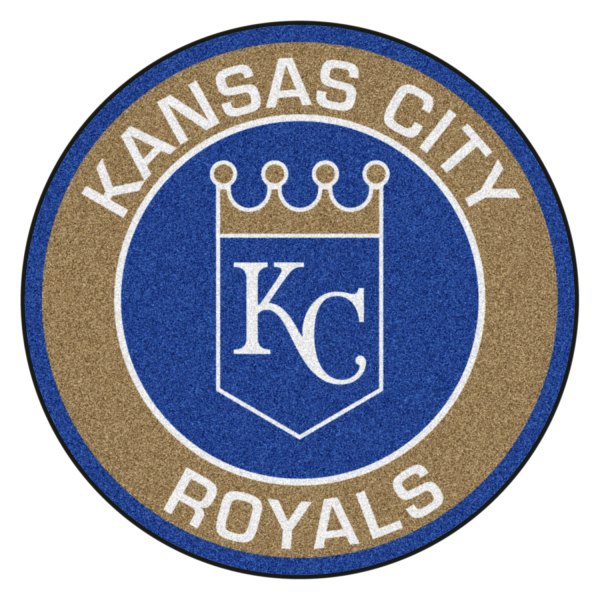 FanMats® - Kansas City Royals 27" Dia Nylon Face Floor Mat with "KC" Logo