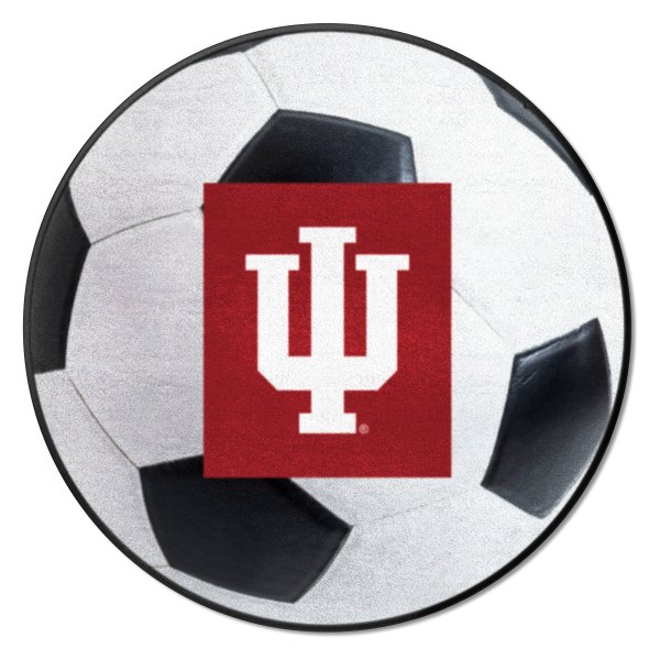 FanMats® - Indiana University 27" Dia Nylon Face Soccer Ball Floor Mat with "IU" Logo