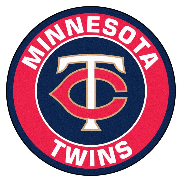 FanMats® - Minnesota Twins 27" Dia Nylon Face Floor Mat with "TC" Logo