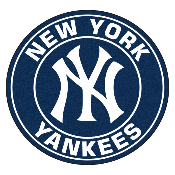 FanMats® - New York Yankees 27" Dia Nylon Face Floor Mat with "NY" Logo