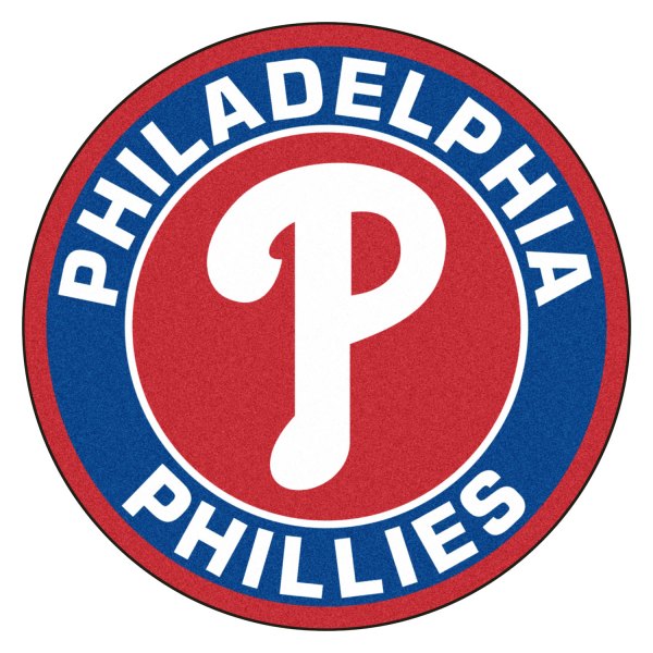 FanMats® - Philadelphia Phillies 27" Dia Nylon Face Floor Mat with "P" Logo