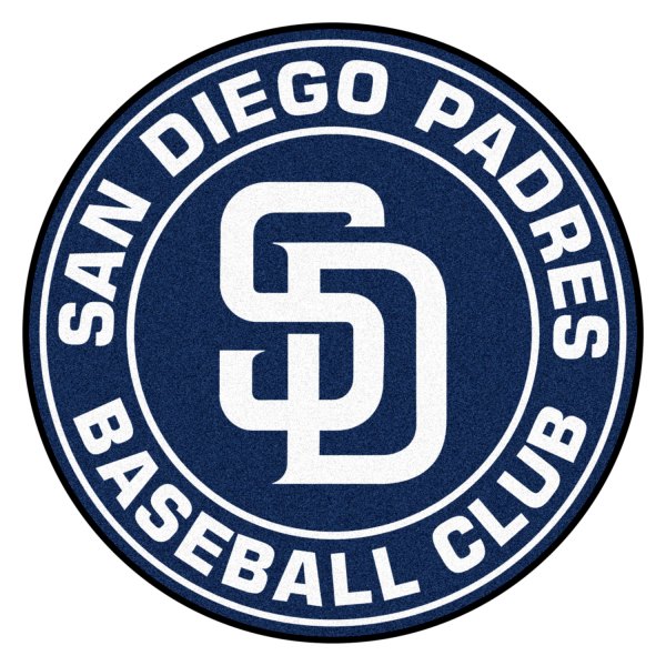 FanMats® - San Diego Padres 27" Dia Nylon Face Floor Mat with "SD" Logo