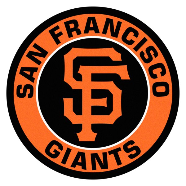 FanMats® - San Francisco Giants 27" Dia Nylon Face Floor Mat with "SF" Logo