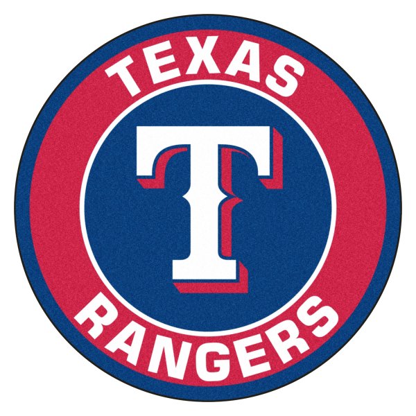 FanMats® - Texas Rangers 27" Dia Nylon Face Floor Mat with "T" Logo
