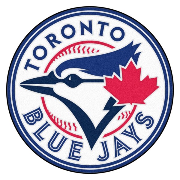 FanMats® - Toronto Blue Jays 27" Dia Nylon Face Floor Mat with "Blue Jay" Logo