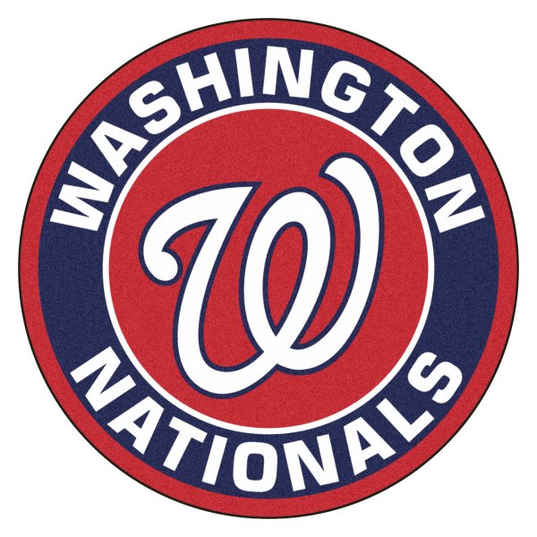 FanMats® - Washington Nationals 27" Dia Nylon Face Floor Mat with "W" Logo