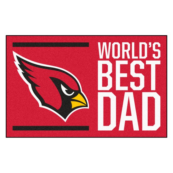 FanMats® - "World's Best Dad" Arizona Cardinals 19" x 30" Nylon Face Starter Mat