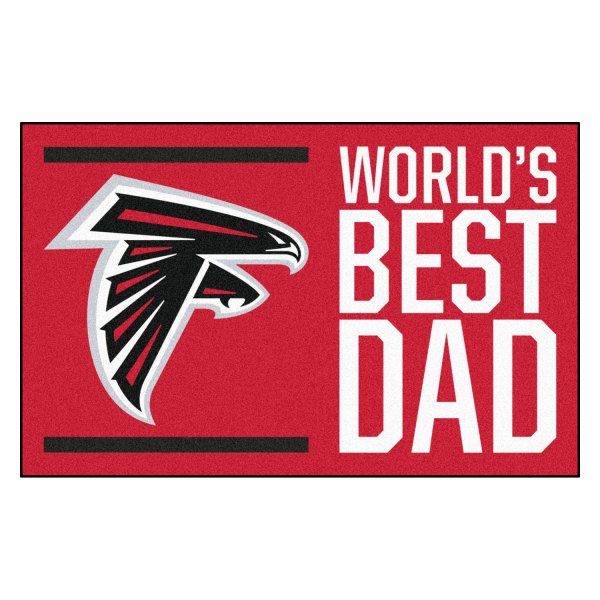 FanMats® - "World's Best Dad" Atlanta Falcons 19" x 30" Nylon Face Starter Mat