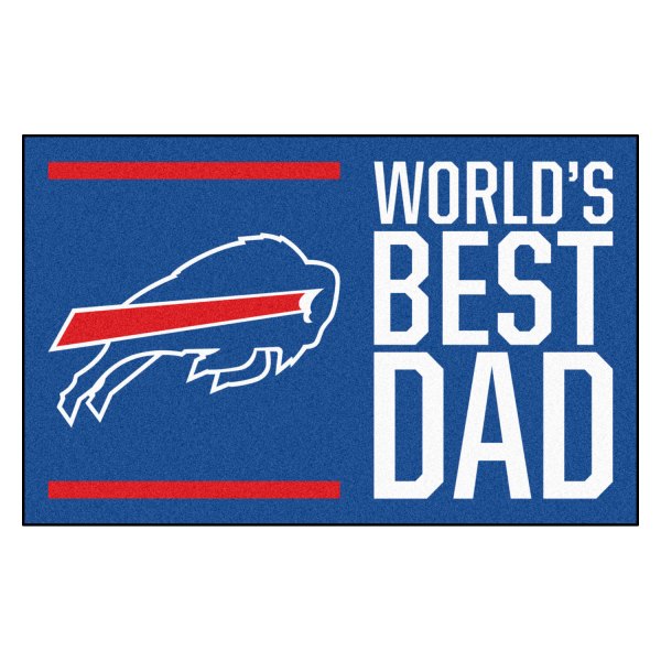 FanMats® - "World's Best Dad" Buffalo Bills 19" x 30" Nylon Face Starter Mat