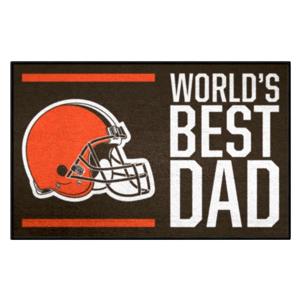 FanMats® - "World's Best Dad" Cleveland Browns 19" x 30" Nylon Face Starter Mat