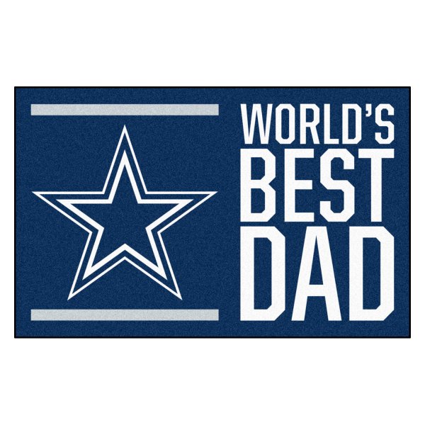 FanMats® - "World's Best Dad" Dallas Cowboys 19" x 30" Nylon Face Starter Mat