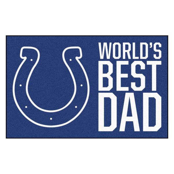 FanMats® - "World's Best Dad" Indianapolis Colts 19" x 30" Nylon Face Starter Mat