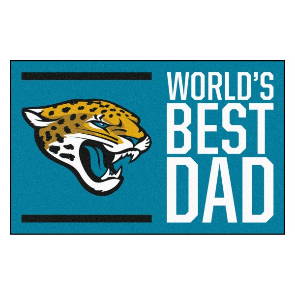 FanMats® - "World's Best Dad" Jacksonville Jaguars 19" x 30" Nylon Face Starter Mat