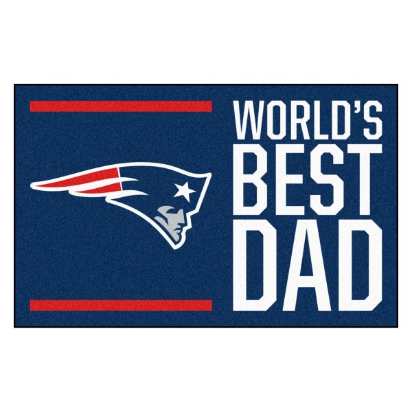 FanMats® - "World's Best Dad" New England Patriots 19" x 30" Nylon Face Starter Mat
