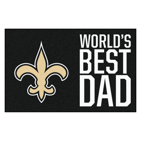FanMats® - "World's Best Dad" New Orleans Saints 19" x 30" Nylon Face Starter Mat