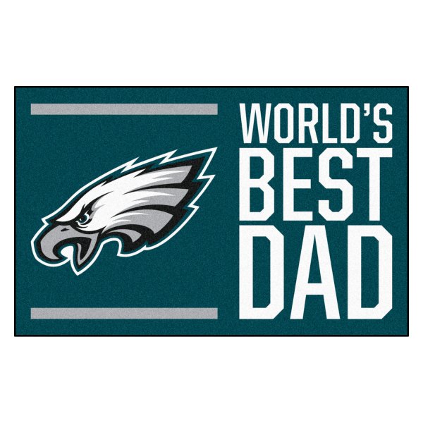 FanMats® - "World's Best Dad" Philadelphia Eagles 19" x 30" Nylon Face Starter Mat