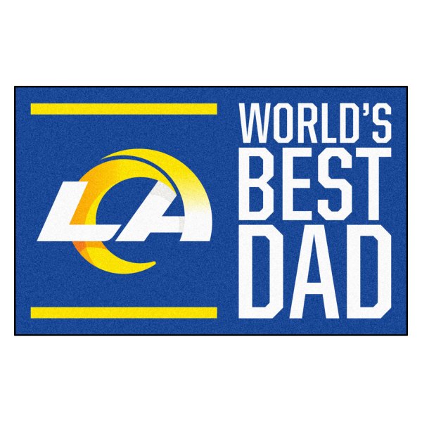 FanMats® - "World's Best Dad" Los Angeles Rams 19" x 30" Nylon Face Starter Mat