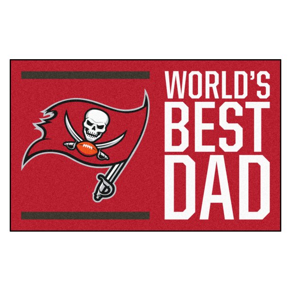 FanMats® - "World's Best Dad" Tampa Bay Buccaneers 19" x 30" Nylon Face Starter Mat