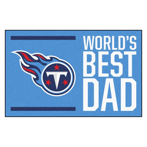 FanMats® - "World's Best Dad" Tennessee Titans 19" x 30" Nylon Face Starter Mat