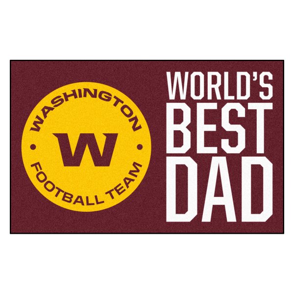 FanMats® - "World's Best Dad" Washington Football Team 19" x 30" Nylon Face Starter Mat