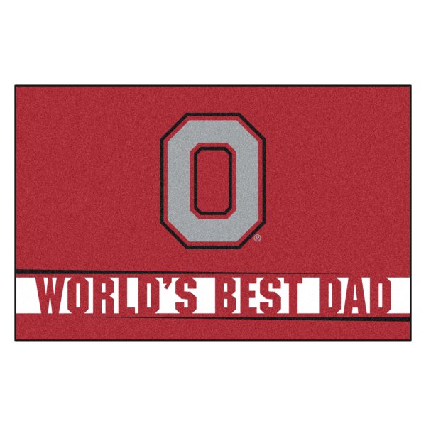 FanMats® - "World's Best Dad" Ohio State University 19" x 30" Nylon Face Starter Mat with "O" Logo