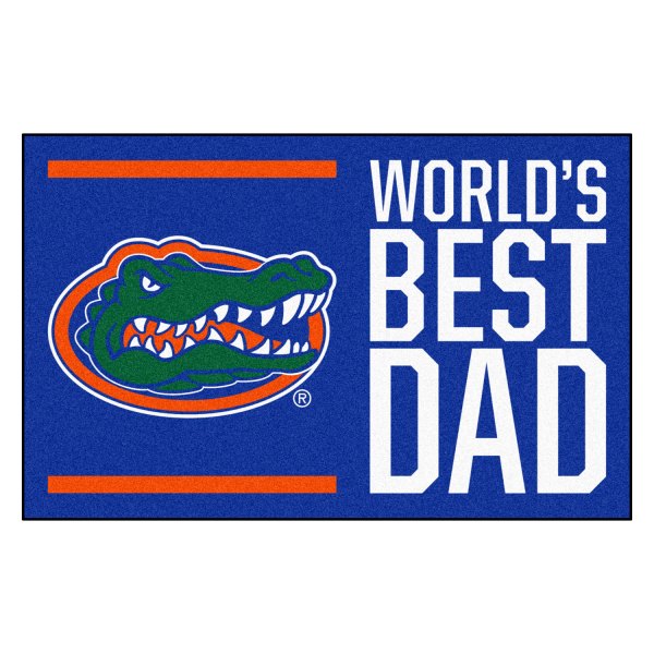 FanMats® - "World's Best Dad" University of Florida 19" x 30" Nylon Face Starter Mat with "Gator" Logo